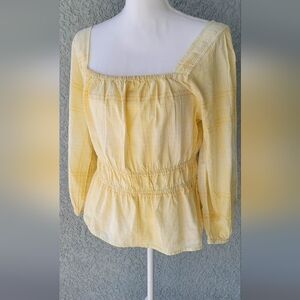 Milkmaid Butter Yellow Cotton  Women's Top